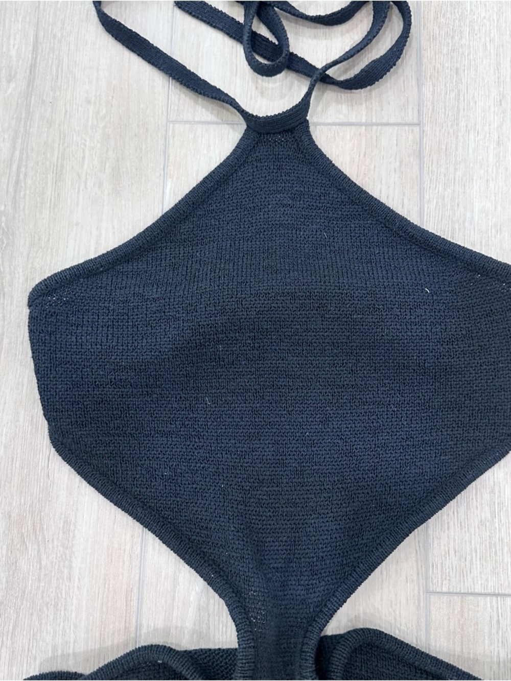 Cult Gaia knit cutout halter long dress sleeveless black small - Picture 3 of 8
